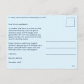 HAPPY HANUKKAH Hand-getrokken CUSTOM 3 FOTO Letter Feestdagenkaart (Achterkant)