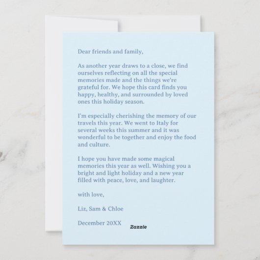 HAPPY HANUKKAH Hand-getrokken CUSTOM 6 FOTO Feestdagenkaart (Achterkant)