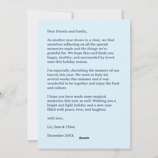 HAPPY HANUKKAH Hand-getrokken CUSTOM 6 FOTO Feestdagenkaart (Achterkant)