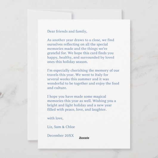 HAPPY HANUKKAH Hand-getrokken CUSTOM 6 FOTO Feestdagenkaart (Achterkant)