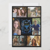 HAPPY HANUKKAH Hand-getrokken CUSTOM 6 FOTO Feestdagenkaart (Voorkant)