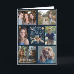 HAPPY HANUKKAH Hand-getrokken CUSTOM 6 FOTO Gevouw Feestdagen Kaart<br><div class="desc">Ik hoop dat je dit met de hand getekende vakantieontwerp leuk vindt. Klik op "personaliseren" om uw eigen foto's en tekst aan de voor- en binnenkant te bewerken en toe te voegen. Design voor illustraties aan de binnen- en achterkant verwijderen of verplaatsen als u dat wilt. Ook beschikbaar als digitale...</div>