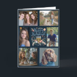 HAPPY HANUKKAH Hand-getrokken CUSTOM 6 FOTO Gevouw Feestdagen Kaart<br><div class="desc">Ik hoop dat je dit met de hand getekende vakantieontwerp leuk vindt. Klik op "personaliseren" om uw eigen foto's en tekst aan de voor- en binnenkant te bewerken en toe te voegen. Design voor illustraties aan de binnen- en achterkant verwijderen of verplaatsen als u dat wilt. Ook beschikbaar als digitale...</div>