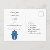 🕎 Happy Hanukkah, hand van Miriam, aanpasbaar Briefkaart (Achterkant)