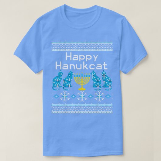 Happy Hanukkah Hanukcat Cat Lover  T-shirt (Design voorkant)