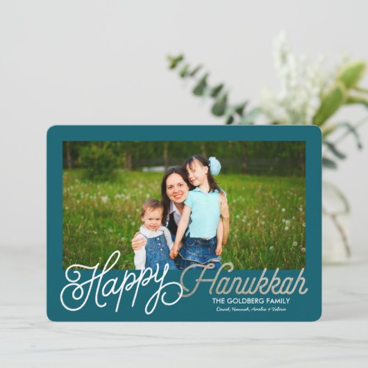 Happy Hanukkah| Hanukka-kaart Feestdagenkaart (Staand voorkant)