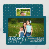 Happy Hanukkah| Hanukka-kaart Feestdagenkaart (Voorkant / Achterkant)