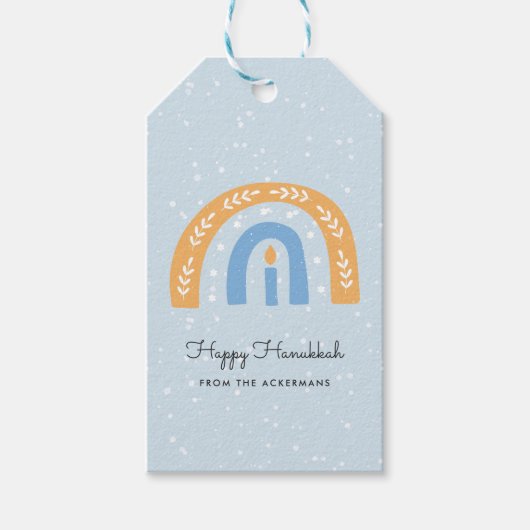 Happy Hanukkah | Hanukkah Gift Labels Cadeaulabel (Voorkant)