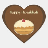 Happy Hanukkah Hart Sticker (Voorkant)