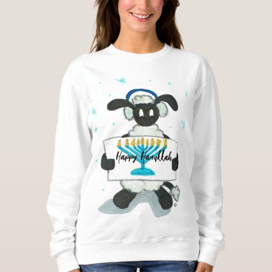 Happy Hanukkah Hensly Long-Sleeve T-shirt-Shirt Trui (Voorkant)
