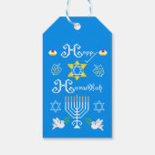 Happy Hanukkah Holiday Cadeaulabel (Achterkant)