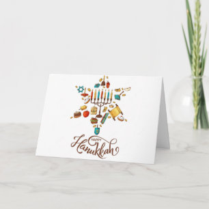 Happy Hanukkah Holiday Card Feestdagen Kaart