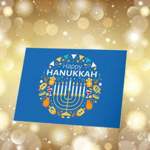 Happy Hanukkah Holiday Card Feestdagen Kaart