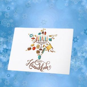 Happy Hanukkah Holiday Card Feestdagen Kaart