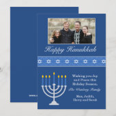 Happy Hanukkah Holiday Card Feestdagenkaart (Voorkant / Achterkant)