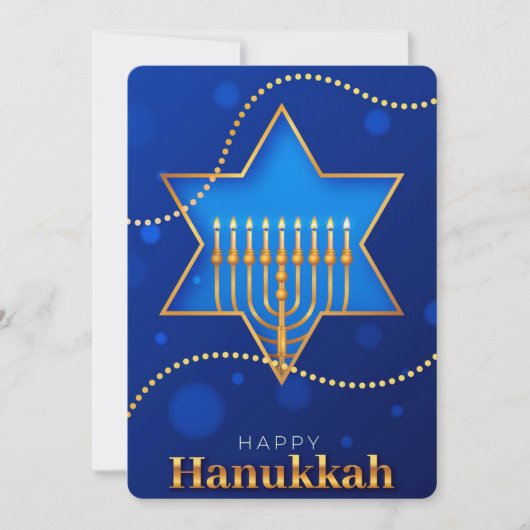 Happy Hanukkah Holiday Card Feestdagenkaart (Voorkant)