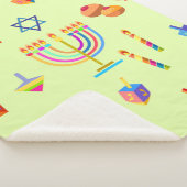 Happy Hanukkah Holiday decoratieve symbolen voor Sherpa Deken (3/4)