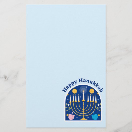 Happy Hanukkah Holiday Festive Briefpapier (Voorkant)