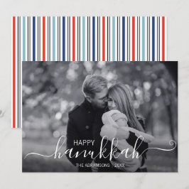 Happy Hanukkah Holiday-fotokaart Feestdagenkaart