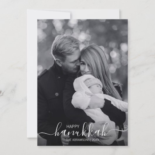 Happy Hanukkah Holiday-fotokaart Feestdagenkaart (Voorkant)