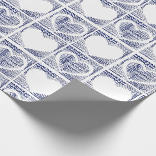 Happy Hanukkah Holiday Gift Wrapping Paper Cadeaupapier
