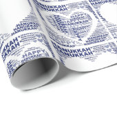 Happy Hanukkah Holiday Gift Wrapping Paper Cadeaupapier (Rol Hoek)