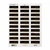Happy Hanukkah Holiday Gold Hanukkah Menorah Etiket (Full Sheet)