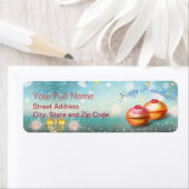 Happy Hanukkah Holiday Gold Hanukkah Menorah Etiket (Insitu)