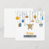 Happy Hanukkah Holiday Icon Decorations (Voorkant / Achterkant)