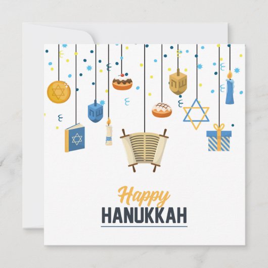 Happy Hanukkah Holiday Icon Decorations (Voorkant)