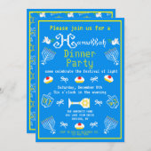 Happy Hanukkah Holiday Kaart (Voorkant / Achterkant)