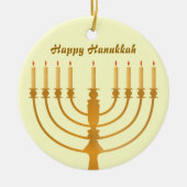 Happy Hanukkah Holiday Keramisch Ornament (Voorkant)