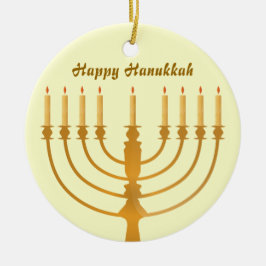 Happy Hanukkah Holiday Keramisch Ornament