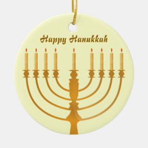 Happy Hanukkah Holiday Keramisch Ornament