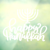 Happy Hanukkah Holiday Window Decal (Vel 3)