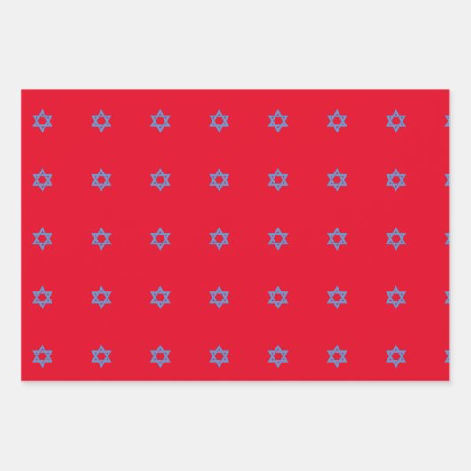 Happy Hanukkah inpakbladen 3 verschillende design Inpakpapier Vel (Voorkant 3)