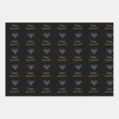 Happy Hanukkah inpakbladen 3 verschillende design Inpakpapier Vel (Voorkant)