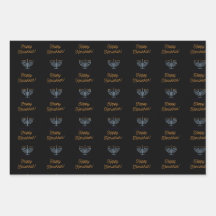 Happy Hanukkah inpakbladen 3 verschillende design