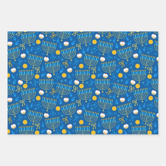 Happy Hanukkah Inpakpapier Vel (Voorkant 3)
