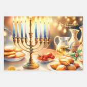 Happy Hanukkah Inpakpapier Vel (Voorkant)
