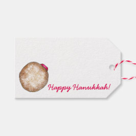 Happy Hanukkah Jelly Donut Doughnut Sufganiyah Cadeaulabel