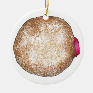 Happy Hanukkah Jelly Donut Doughnut Sufganiyah Keramisch Ornament