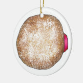 Happy Hanukkah Jelly Donut Doughnut Sufganiyah Keramisch Ornament (Links)