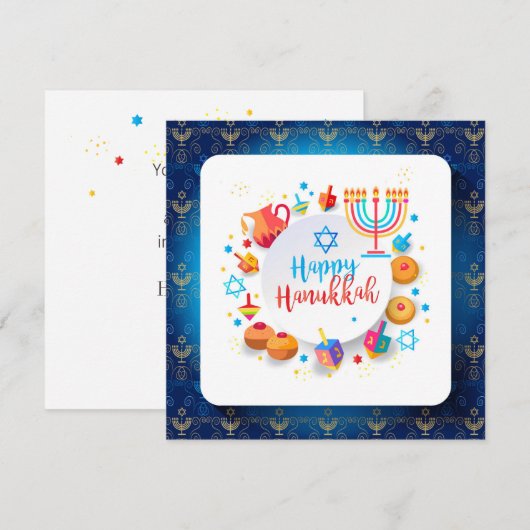 Happy Hanukkah, Jeruzalem, joodse feestdag Kaart (Voorkant / Achterkant)
