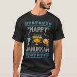 Happy Hanukkah Jewish Chanukah Retro Mascot Menora T-shirt<br><div class="desc">Gelukkige Chanoeka Joodse Chanoeka Retro Mascot Menorah_2</div>