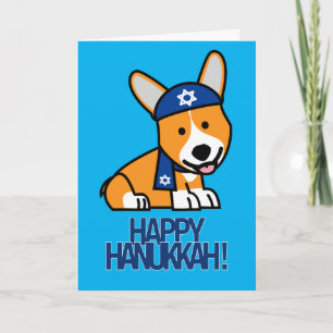 Happy Hanukkah Jewish Corgi Corgis Dog Puppy Feestdagen Kaart