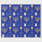 Happy Hanukkah Jewish Holiday Cadeaupapier (Vlak)