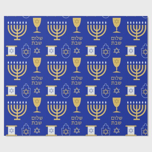 Happy Hanukkah Jewish Holiday Cadeaupapier (Vlak)