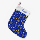 Happy Hanukkah Jewish Holiday Kleine Kerstsok (Voorkant (Hangend))