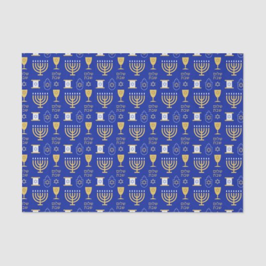 Happy Hanukkah Jewish Holiday Tissuepapier (Voorkant)